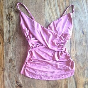 SHEIN Blush Ruched Tank Top